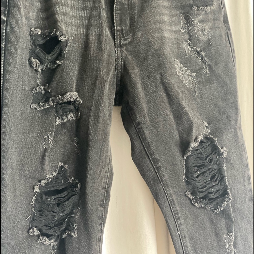 Nasty Gal distressed mom jeans